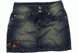 mini saia jeans