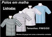 Camisas gola polo listrada